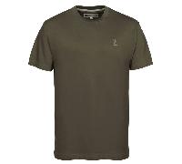 Percussion Mens Embroidered T Shirt - Khaki - Size: Small