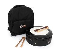 Percussion Plus black hand-tuneable bodhran with case and tippers - 14 inch