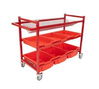Percussion Plus Music Trolley With Plastic Trays