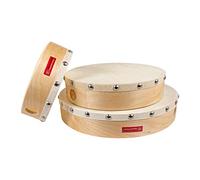 Percussion Plus PP0375 Natural Tambour Wood Shells 6", 8" and 10" - Pack of 3