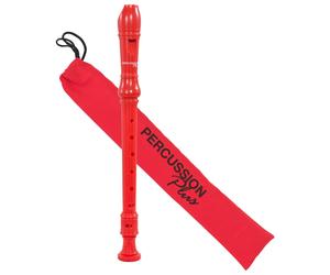 Percussion Plus PP1612 Colourful Soprano Descant Recorder - Red