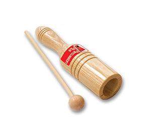 Percussion Plus PP254 Tone Block Single Wooded Agogo with Beater, 14.17 in*1.97 in*5.91 in
