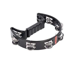 Percussion Plus PP486/1 Half Moon Tambourine - Black