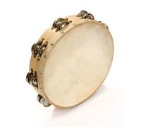 Percussion Plus PP874 10 inch 16 Jingle Tambourine,Beige