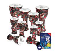 Percussion Plus Slap Djembe Pack Pre-Tuned 10 Pack Mixed Sizes Carnival