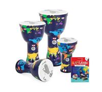 Percussion Plus Slap Djembe Pack Pre-Tuned 4 Mixed Player Pack World Map