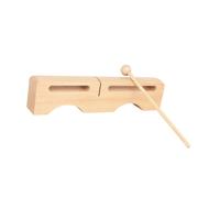 Percussion Rhythm Block Natural Beechwood Handheld Tone Trainer | with Playing Stick for Music Lesson Contrast Ensemble Cue Practice Wooden Build