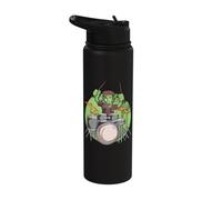 Percussionist Drummer Zombie Drumming Drums Halloween Stainless Steel Insulated Water Bottle