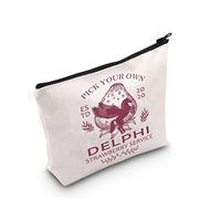 Percy Fan Gift Delphi Strawberry Service Makeup Bag Pegasus Zeus Greek Mythology Cosmetic Bag PJO Fan Gift Horror Novel Lover Gift (Strawberry Service)