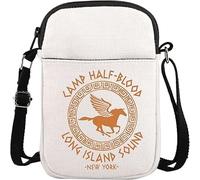Percy Fan Gift Long Island Sound Zipper Crossbody Bag Pegasus Zeus Gift Horror Novel Lover Gift Camp Half Blood Gifts (CB, Blood Sound-PY1)