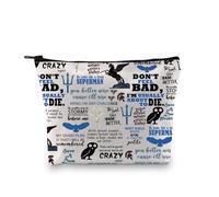Percy-j Inspired Makeup Bag Book Lover Jackson Movie Gift Camp-Half-Blood Bookish Gift Cosmetic Bag (Dam Better 3UK)