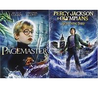 Percy Jackson and the lightning Thief & Pagemaster DVD Set Classic Family Fantasy Movie Bundle Double Feature
