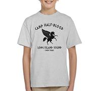 Percy Jackson Camp Half Blood Kid's T-Shirt Heather Grey