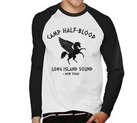 Percy Jackson Camp Half Blood Men's Baseball Long Sleeved T-Shirt White/Black