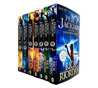Percy Jackson Collection 7 Books Set By Rick Riordan (Lightning Thief, Sea of Monsters, Titan's Curse, Battle of the Labyrinth, Last Olympian, Greek Heroes, Greek Gods)
