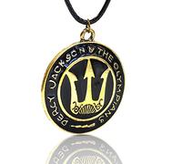 Percy Jackson Trident Shield Pendant - Camp Half Blood Sea Of Monsters Poseidon Necklace in Gift Box