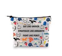 Percy Movie Makeup Bag Book Lover Camp Half-Blood Movie Fans Gift Jakson Cosmetic Bag (EAT Like Grover 3uk)