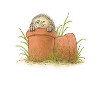 Percy the Park Keeper - Hedgehog Blank Greeting Card with Envelope