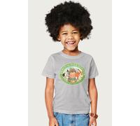 Percy The Park Keeper Oval Logo T-Shirt in Mid Grey | Size: 9-11 Years Percy The Park Keeper Mid Grey 9-11 Years
