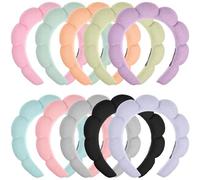 PercyEffie 10Pcs Spa headband for Women makeup headband Bulk skincare headbands Bubble Band for Washing Face Women Puffy Hair Band for Washing Face Woman skin care headbands Headwear Hair Accessories