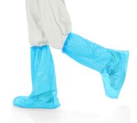 PercyEffie 50 Pcs Disposable Waterproof Shoe Covers Non-Slip Overshoes for Men Women 19.7x15.4 Inches Blue Reusable for Rain Snow Outdoor Indoor Activities