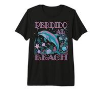 PERDIDO Beach AL Dolphin Colorful Beach Souvenir Premium T-Shirt
