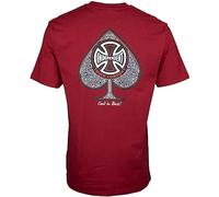 perdu Independent T-Shirt CBB Cross Spade T-Shirt - Maroon Red Black XXL