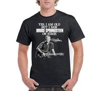 perdu SHUINIU Yes I Am Old But I Saw Bruce-Springsteen On Stage T-Shirt Vintage Gift Black L