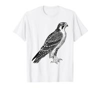 Peregrine Falcon Bird Value Graphic T-Shirt, Men, White, S