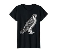 Peregrine Falcon Bird Value Graphic T-Shirt, Women, Black, L