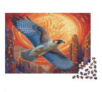 Peregrine Falcon Jigsaw Puzzles Puzzles for Adults Kids. 1000 Pieces Whimsical Challenge Toy Educational Games Home Decoration for Educational Games Gifts 1000pcs (75x50cm)