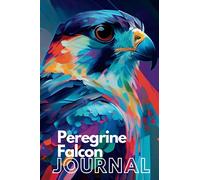 Peregrine falcon journal 6" x 9" inch (15.24 x 22.86 cm) 100 Lined pages