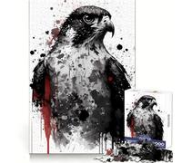 Peregrine Falcon Portrait 1000 Pieces Jigsaw Puzzles for Teenagers Enhance Memory Easy Leisure Firm Cut Wall Art Decor (38x52cm)