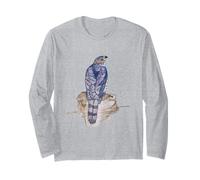 Peregrine Falcon Tee Design Bird Ornithology Long Sleeve T-Shirt