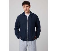 Peregrine Pure Linen Bomber Jacket Navy