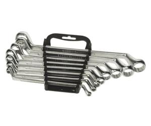 Perel 1440 R8 Vanadium Double Ring Spanner Wrench Set 8 - 22 mm - Chrome (Pack of 8)