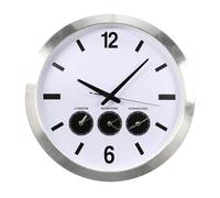 Perel Aluminium wall clock with 3 time zones up to 45 5 cm