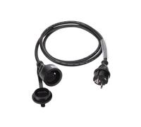 Perel EC01.5R25STBHQ Rubber Extension Cable with Shrink Tube-3G2.5-1.5 M-Pin Earth, Black