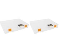 Perel OMRC13 13-Inch Classic Storage Box/Organizer (Pack of 2)