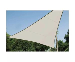 Perel Shade Sail Triangle 3.6m Cream Outdoor Garden Canopy Shelter GSS3360