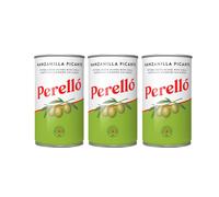 Perelló Manzanilla Picante Pitted Olives 350g 150g Drained Pack of 3 Spani