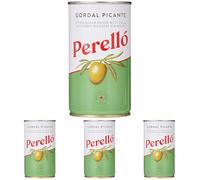 Perelló Spanish Gordal Pitted Green Olives, 150g (Pack of 4)