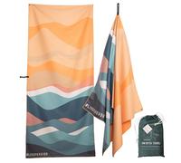Perevor Am·Byth Quick-Dry Towel - Compact & Lightweight | Adventure-Ready Microfibre for Travel, Sand free holiday, Gym & Everyday XL Size - Beach Print