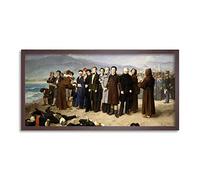 Perez Execution Torrijos Companions Beach Malaga Painting Long Framed Art Print Wall Poster 25x12 inch