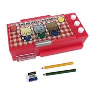 perfeclan 1:12 Dollhouse Pencil Case Model,Miniature Hard Pencil Case Collection Dollhouse Simulation Pencil Box, red