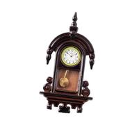 Perfeclan 1/12 Scale Miniature Model Roman Clock Doll Accessories Decoration Photo Props Vintage Wall Clock for Micro Landscape Gift, Steeple bell