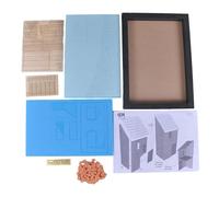Perfeclan 1/35 Building Model Kit Scenery Layout DIY Unpainted Wood Foam, Easy Assembly Unfinished, Micro Landscape Architecture Model, Style A