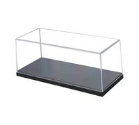 Perfeclan 1/43 Model Car Display Box Transparent Showcase with Black Base Practical Case Accessories Acrylic Display Case