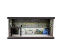 Perfeclan 1/64 Diecast Car Display Case Car Model Display Box Photo Props Vehicle Showcase for Collectors Parking Lot Miniature Scene, Style B