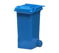 Perfeclan 1/64 Miniature Scenes Mini Trash Can Ornament Decorative Painted Trains Architectural Photo Prop Scenery Tiny Model Dioramas, Blue